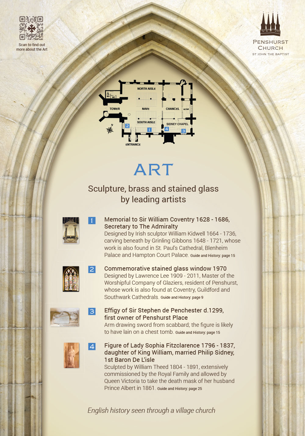 church artwork interpretation panel